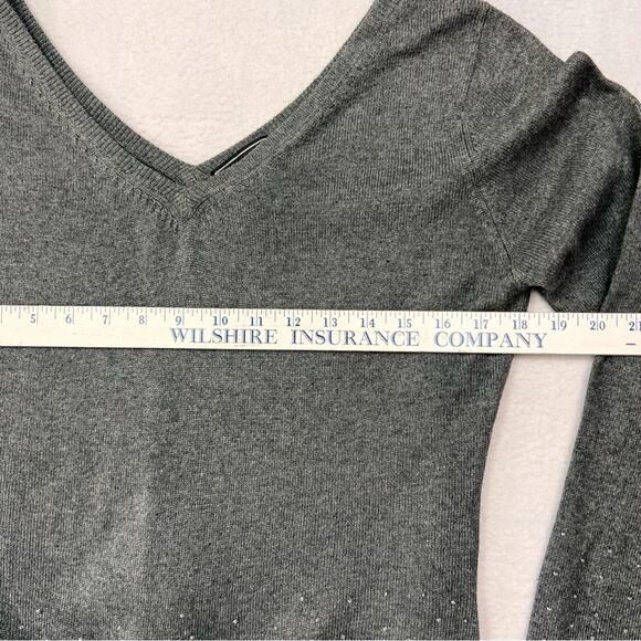 Duemila Sweater Top Womens M Silk Cashmere Front Back V-neck Long Sleeve - Picture 6 of 9